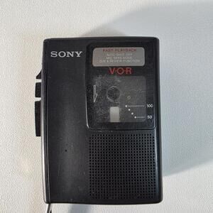 Sony VOR Handheld Portable Voice Recorder Cassette Player TCM-S64V Tested Works